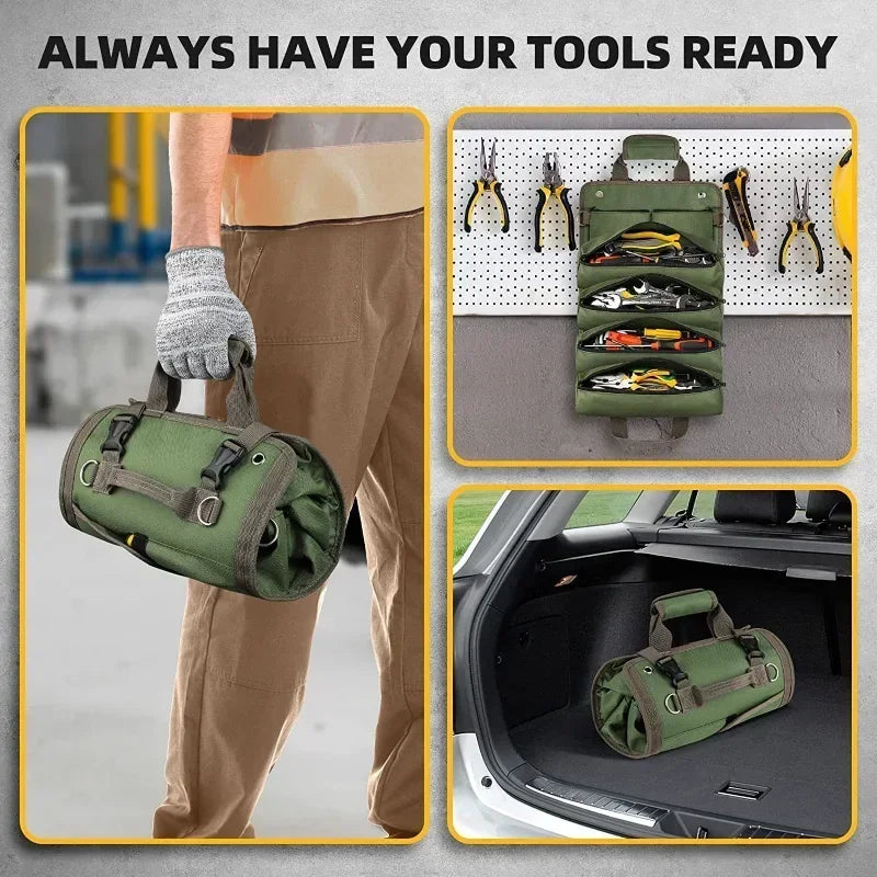 Multi-Purpose Tool Bag High Quality Professional Multi Pocket Hardware Tools Pouch Roll UP Portable Small Tools Organizer Bag