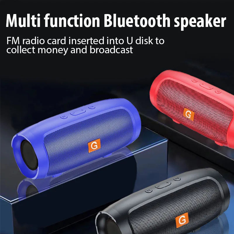 Portable Subwoofer Bluetooth Speakers Outdoor Stereo Surround Waterproof Loudspeaker Wireless Sound Box Support FM Radio TF Card