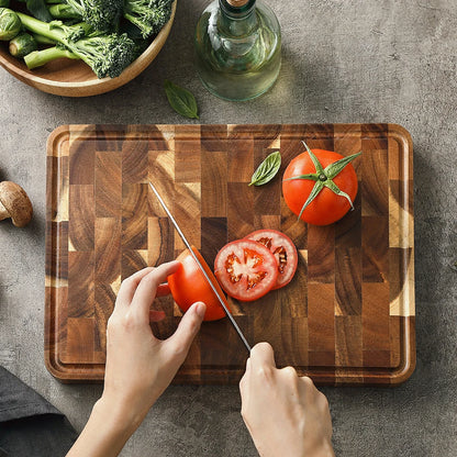 HEZHEN Cutting Board Premium Acacia Wood Splicing Kitchen Accessories Chopping Board Drain Water And Damp-proof Kitchen Tools