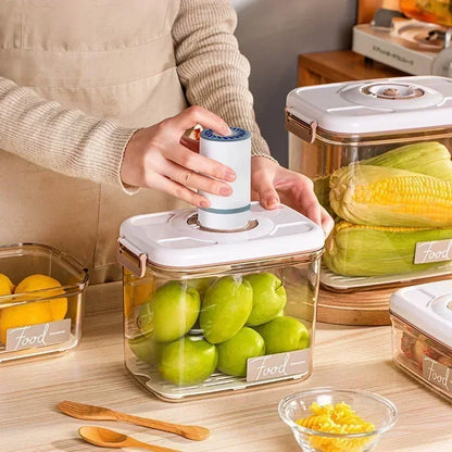 Vacuum Food Storage Box Fresh-Keeping Canister Sealed Storage Container Large Capacity Food Dispenser Kitchen Storage Box