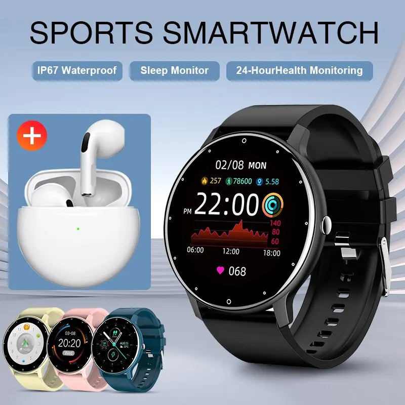 LIGE New Men Smart Watch Real-time Activity Tracker Heart Rate Monitor Sports Women Smart Watch Men Clock For Android IOS