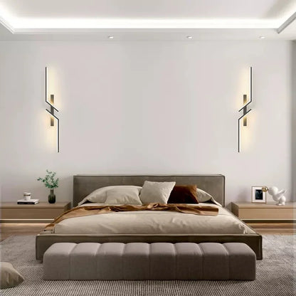 LED Wall Lamp Modern Minimalist Strip Wall Decor Lights Lighting For Bedroom Bedside Living Room TV Sofa Lobby Background Decor