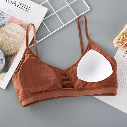 New Women Cotton Sports Bra Tube Top Crop Female Seamless Underwear Tube Bra Wireless Bralette Sexy Lingerie Cropped Bandeau