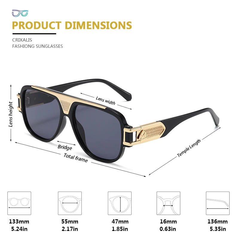 CRIXALIS Vintage Classic Pilot Sunglasses For Men Anti Glare Mirror Driving Male Sun Glasses Trending Products Women shades