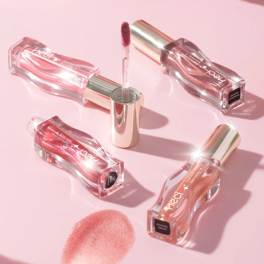 Pearlescent Lip Gloss Long-Lasting Shimmer Non-Sticky Champagne Lip Glaze Sunny Sands Shiny Tinted Moisturizing Liquid Lipstick