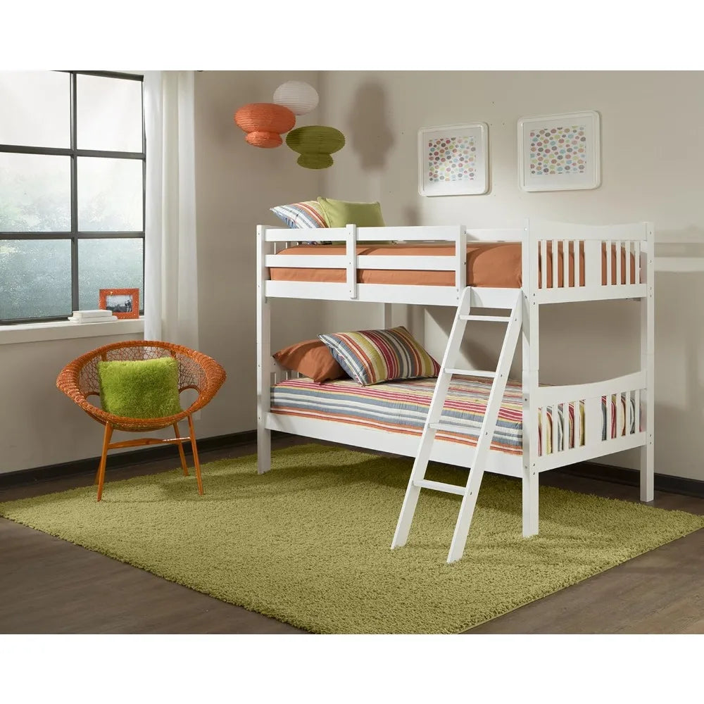 Caribou Twin-over-Twin Bunk Bed (Gray) – GREENGUARD Gold Certified, Converts to 2 individual twin beds