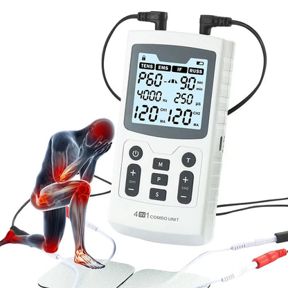 Electric Muscle Therapy Stimulator High-Frequency Interferential Physiotherapy Device IFT RUSS TENS EMS Adjustable Body Massage