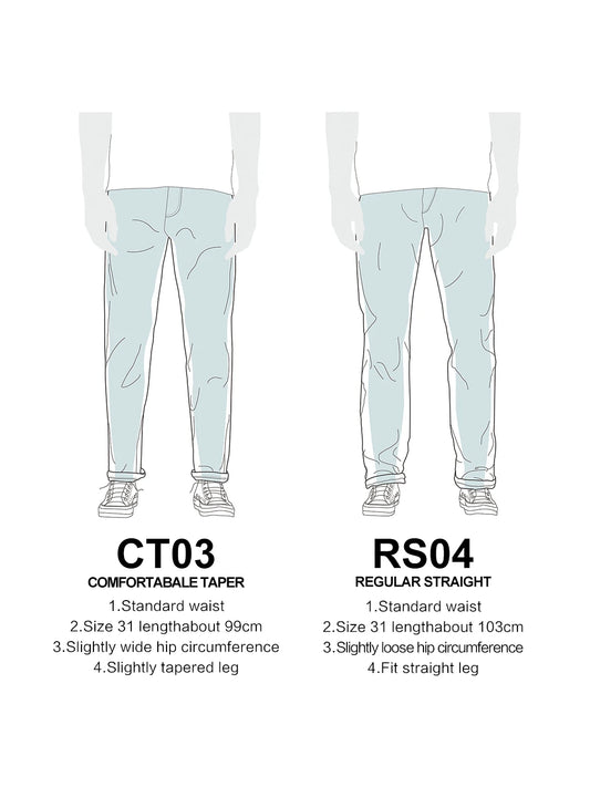 SIMWOOD 2024 Autumn New 13oz Tiny THERMOLITE Fabric Jeans Men Plus Size High Quality Denim Trousers