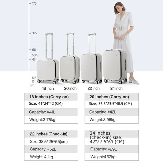 Mixi Patent Design Aluminum Frame Suitcase Carry On Rolling Luggage Beautiful Boarding Cabin 18 20 24 Inch M9260