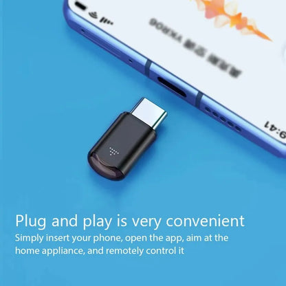 USB Type C Smart IR Remote Control Phone APP Mini Adapter Infrared Transmitter For iPhone Smartphone TV Box Air Conditioner