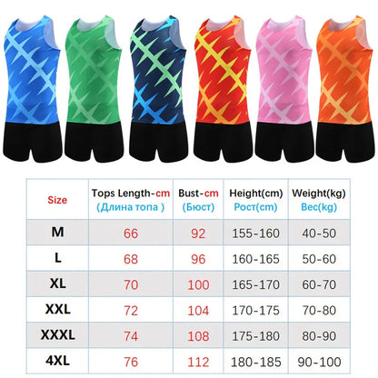 Training Running Suits Men Vest Shorts Breathable Thin Quick Dry