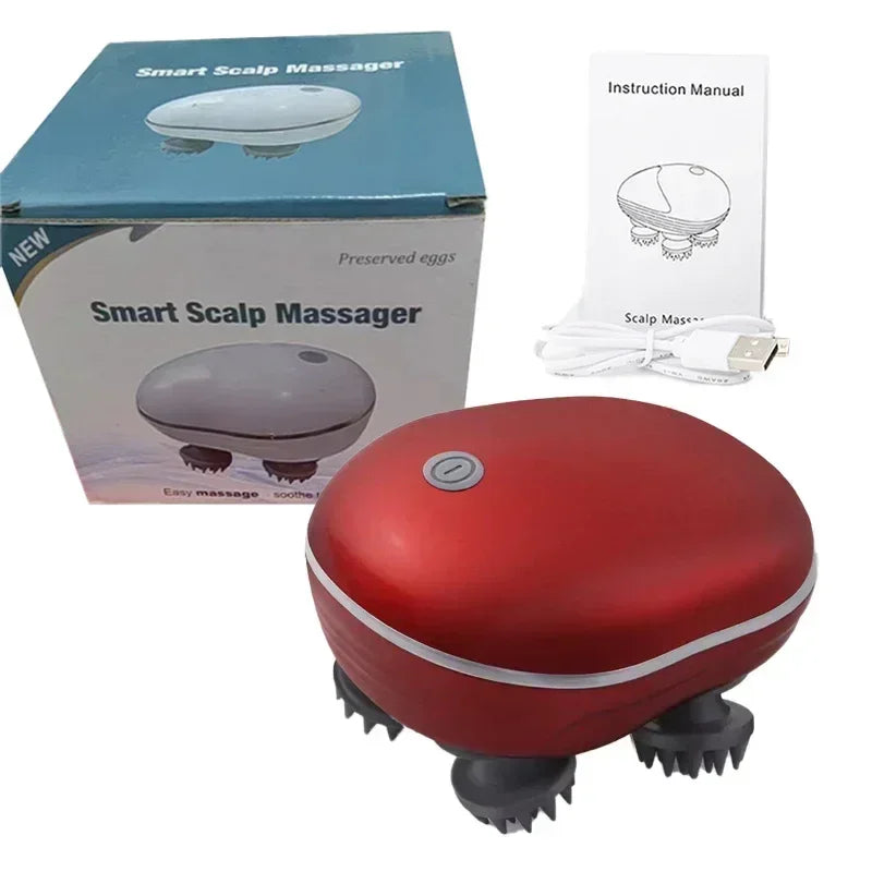 Electric Scalp Head Massager Red Light Therapy Antistress Relax Body Massage Remove Muscle Tension Tiredness Massageador Tool