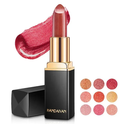 Professional Lips Makeup Waterproof Shimmer Long Lasting Pigment Nude Pink Mermaid Shimmer Lipstick Luxury Makeup Cosmetic