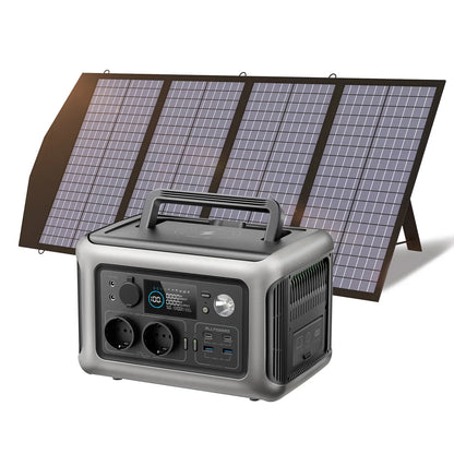 ALLPOWERS R600 Powerstation Lifepo4 Battery 299Wh 600W Solar Generator (Recharge from 0-100% in 1 Hour) With 200W Solarpanel