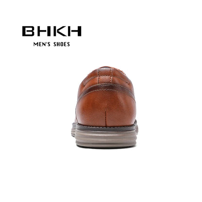 BHKH Male Sneakers Autumn/Winter traf Leather Men Casual Shoes Business Work Office Lace-up Dress shoes For Men Size47