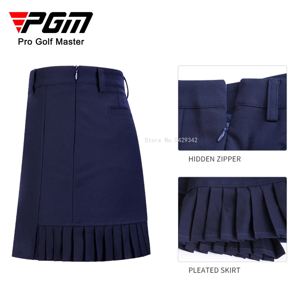 PGM Golf Apparel Summer Women Golf Skirt Pleated Tennis Skirt Ladies Casual Fashion Sports Skorts High Waist Quick Dry Shorts