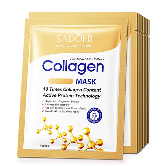 SADOER Collagen Face Mask Moisturizing Firming Hydrating Brightening skincare Face Sheet Mask Facial Masks Skin Care