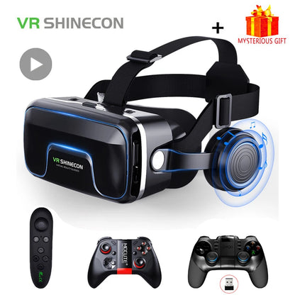 VR Shinecon 10.0 Helmet 3D Glasses Virtual Reality Casque For Smartphone Smart Phone Goggles Headset Viar Video Game Binoculars