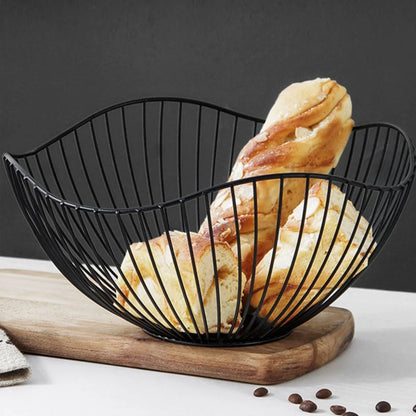 Multi-Size Iron Fruit Basket Durable Metal Wire Storage Bowl for Eggs Snacks Bread Dining Table Indoor Cosmetics Storage Basket