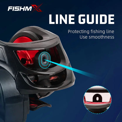 Fishmx Fishing Reel Max Drag 10kg Baitcasting Reel with Aluminum Spool for Lure Freshwater Pesca Left and Right