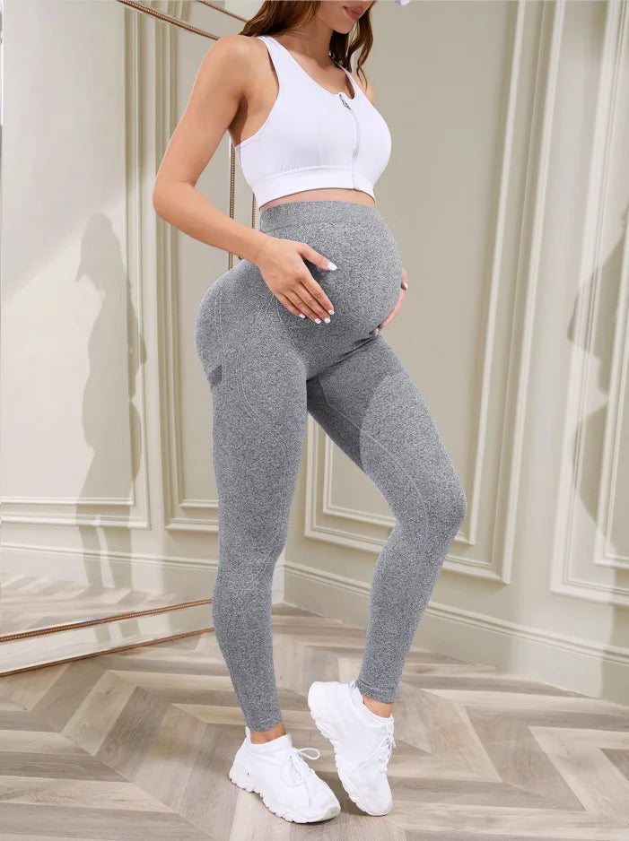 Women's Maternity Leggings Over The Belly Full Length Pregnancy Yoga Pants Active Wear Workout Leggings