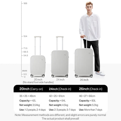 Mixi Suitcase Carry On Luggage with Cup Phone Holder Hard Shell Rolling Luggage PC Spinner Wheels Trolley Case