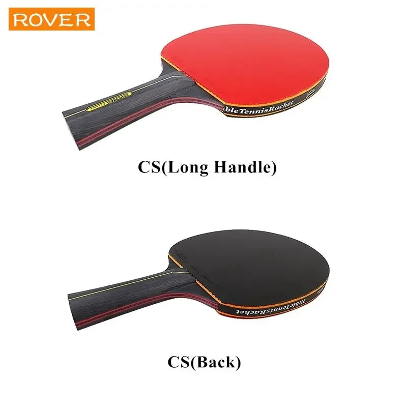 5/6 Star Table Tennis Racket 2PCS Professional Ping Pong Racket Set Pimples-in Rubber Hight Quality Blade Bat Paddle with Bag