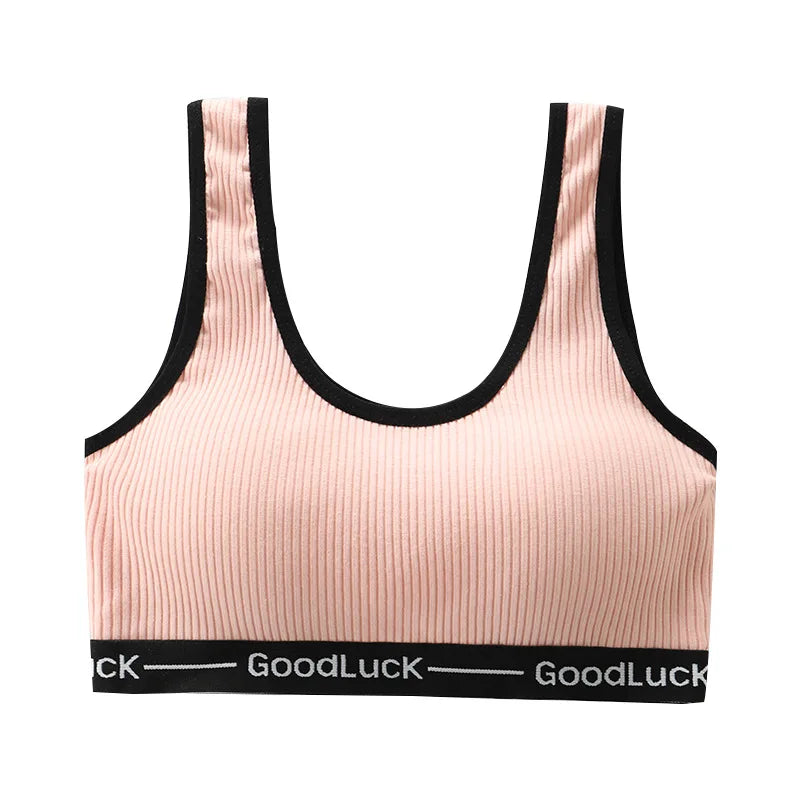 Letter Sports Cotton Bra for Women Fitness Running Yoga Top Push Up Bra Sports Tops Ladies Sportswear 9-18T Women Bra No Wire