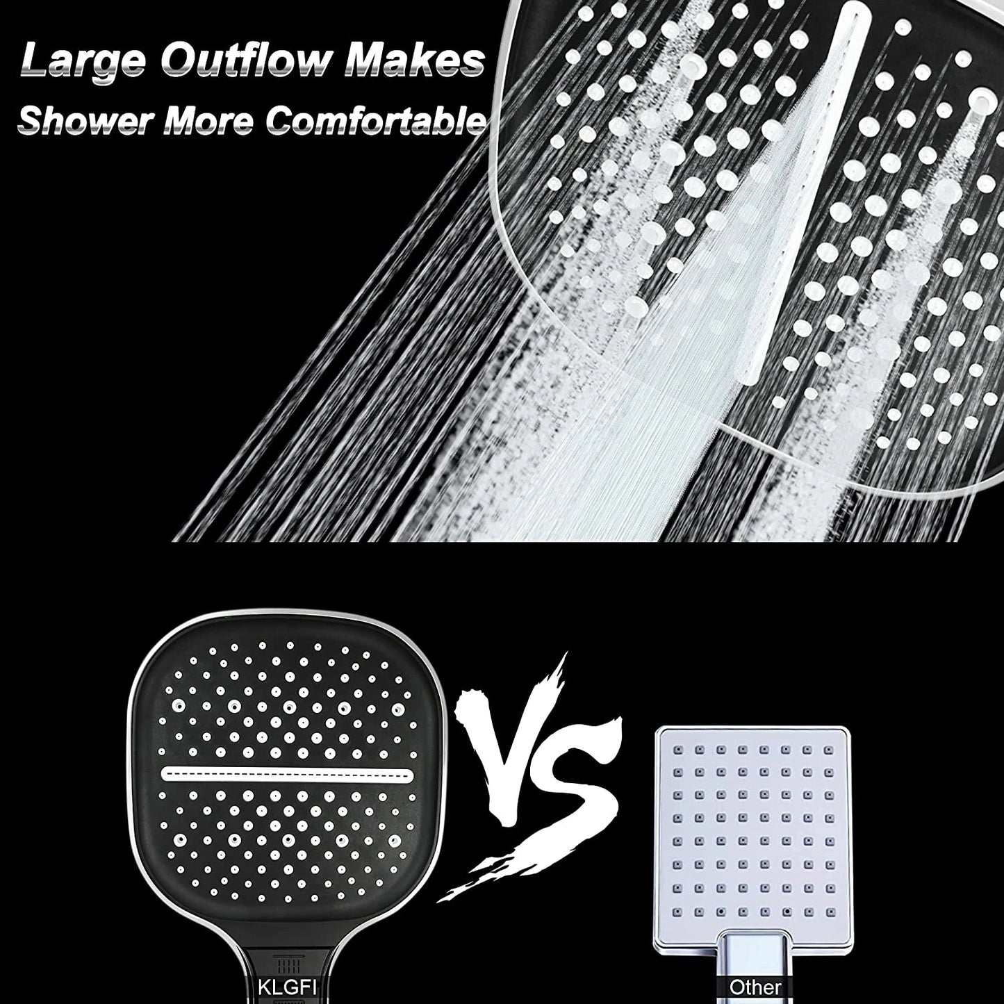 Large Shower Head 7 Modes Adjustable Shower Head Bathroom High-pressure Water-saving Shower Mixer Nozzles Bathroom Accessories