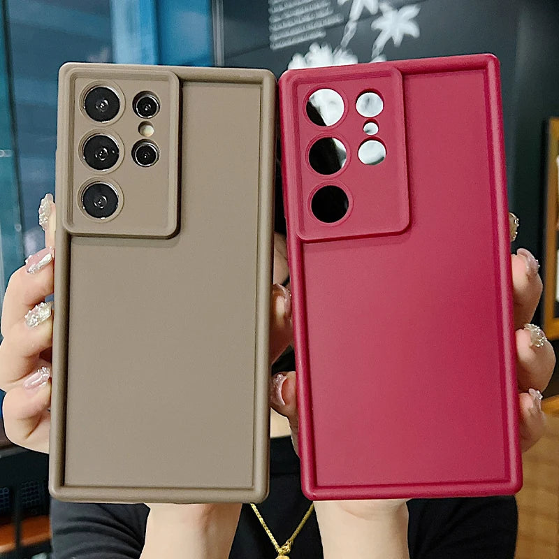 Soft TPU Case For Samsung Galaxy A55 A54 A53 A35 A15 A16 A25 5G S24 S23 S22 S25 Ultra S23 FE Candy Color Silicone Phone Cover