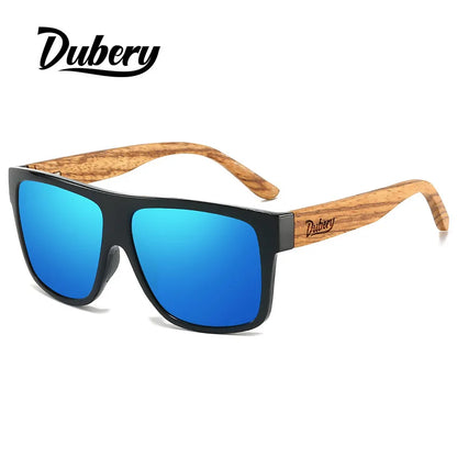 DUBERY Natural Wooden Sunglasses Men Polarized Fashion Sun Glasses Original Wood Oculos De Sol Masculino d240