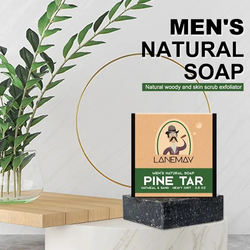 Men's Soap men natural soap Mite Removing Moisturizing Natural Bar Soap Deep Cleansing Pores Remove Dirt For Men Pine Tar Soap