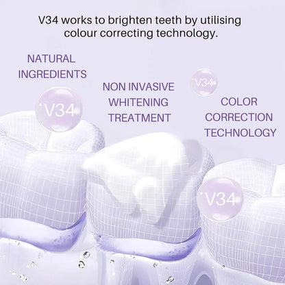 V34 Teeth Mousse Removes Smoke Stains Removes Yellowing and Freshens Breath Effectively Whitens and Removes Yellowing Oral Care