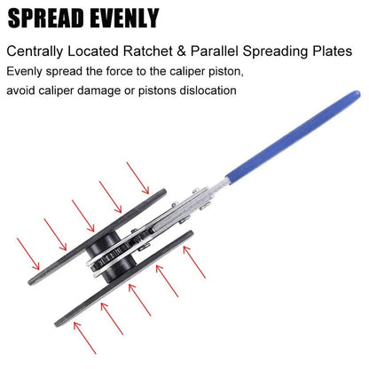 Brake Piston Caliper Press Tool Steel Car Ratchet Brake Piston 360° Ratchet Pad Spreader Press Hand Tool