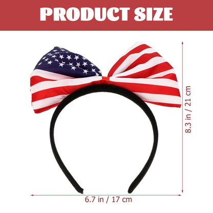 2pcs Usa Hat 4th of July Headband American Flag Hair Hoops Patriotic Party Supplies