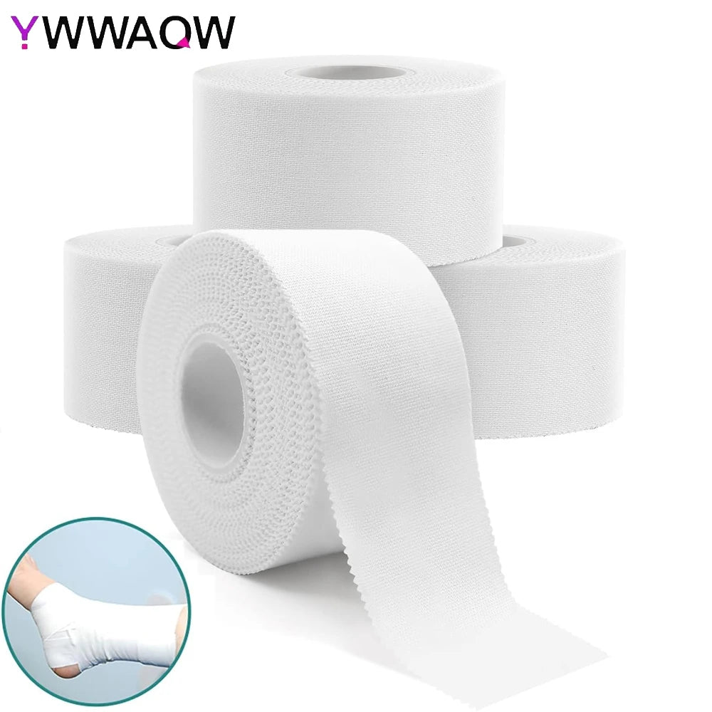 1 Roll White Self-Adhesive kinesiology Tape Skin Friendly Elastic Sports Bandages for Boxing,Football,Basketball Accessories