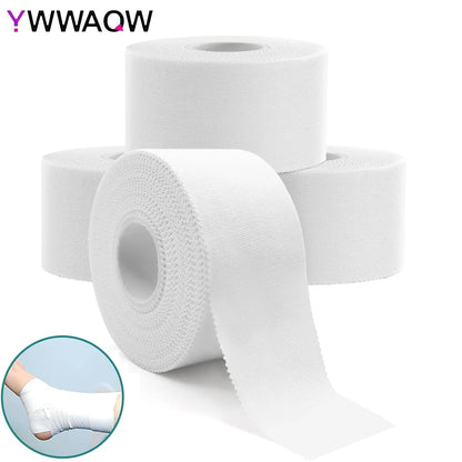 1 Roll White Self-Adhesive kinesiology Tape Skin Friendly Elastic Sports Bandages for Boxing,Football,Basketball Accessories