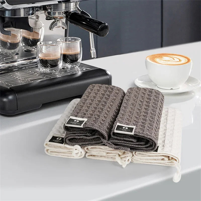 1/4pc Coffee Bar Barista Cleaning Towel Super Absorbent Microfiber Cleaning Cloth Towels for Kitchen Home Coffee Machine cleaner