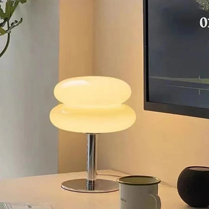 Macaron Glass Table Lamp Trichromatic Dimming Living Room Atmosphere Lamps Eye Protection Night Light Girl Bedroom Bedside Decor