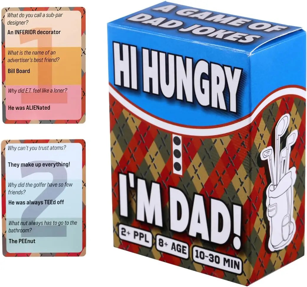 HI Hungry… I'm DAD, Dad Jokes Card Game for Kids, Card Games for Families Party Games, A Gift for Fathers with 594 Funny Jokes