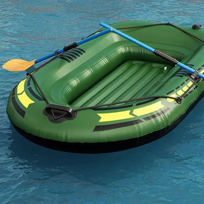 Inflatable Boat with Air Pump and Paddles, PVC Canoe Kayak Rubber Dinghy, Thick and Foldable Drifting Boat For Adults Fishing ﻿