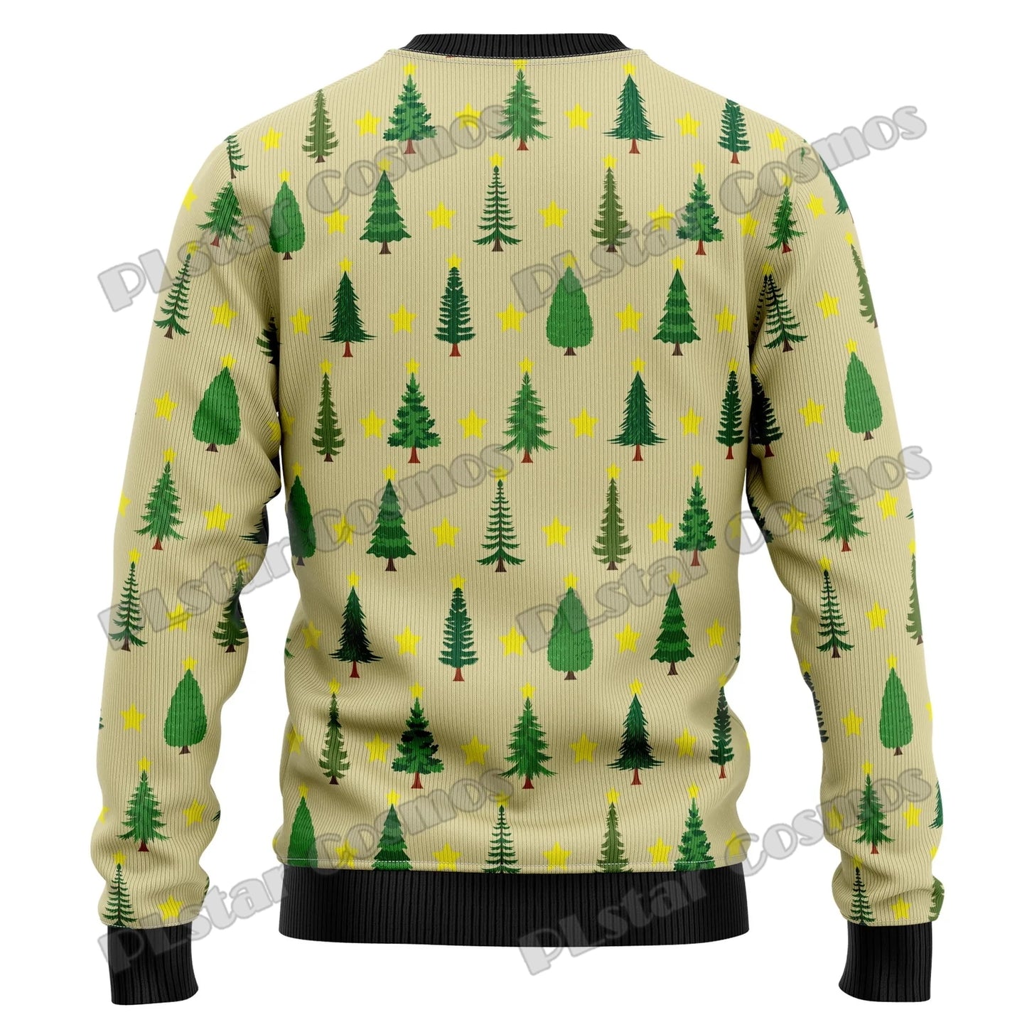 Autumn Winter Unisex Casual Knit Pullover Sweater Amazing Bigfoot Pattern 3D Printed Men's Ugly Christmas Sweater KMY01