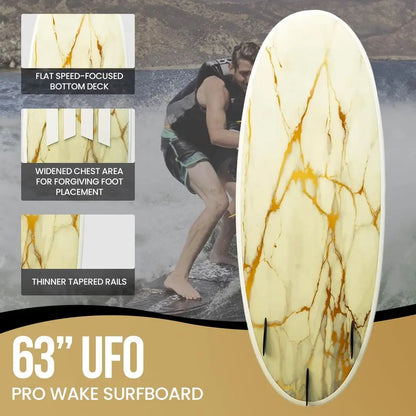 Co. - 63” / 54" / 52" Wakesurf Board - Best Performance Wake Surfboards for Kids & Adults - Durable Compressed F