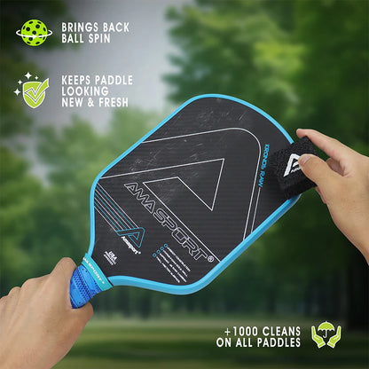 AMASPORT Pickleball Paddle Eraser Fast & Easy to Remove Ball Residue, Dirt, & Minor Scrapes/Scratches Pickleball Racket Cleaner