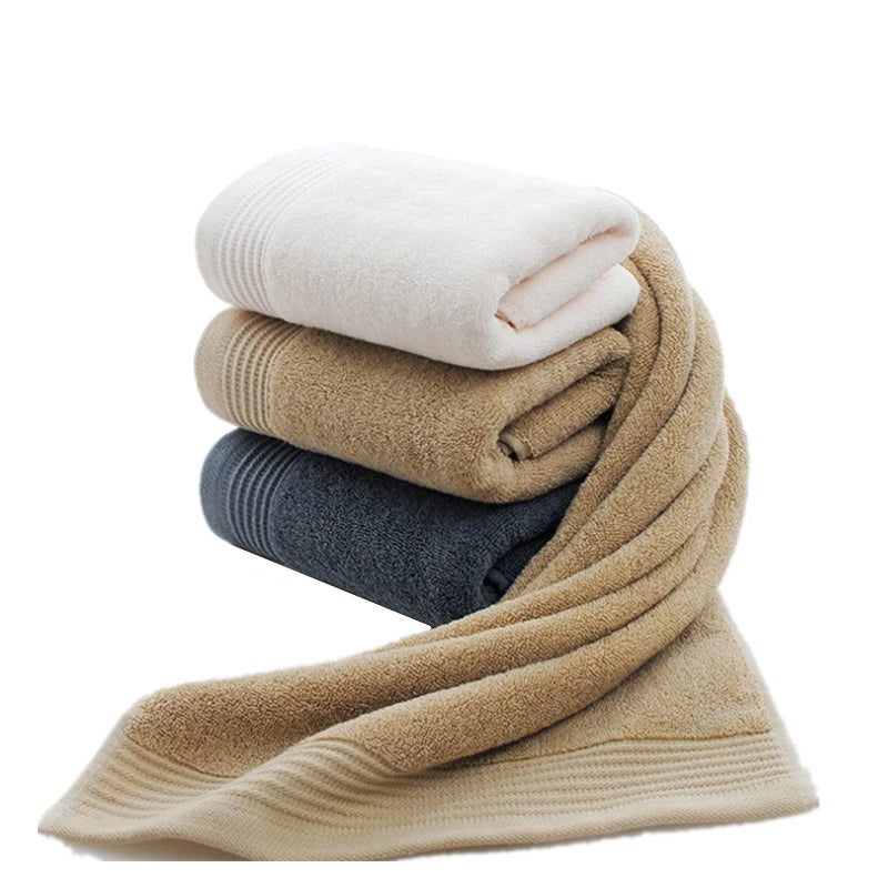 34*76cm 100% Cotton Face Towels White Navy Khaki Hair Towel For Adults Washcloths High Absorbent Home Hotel Pure Thick Towels