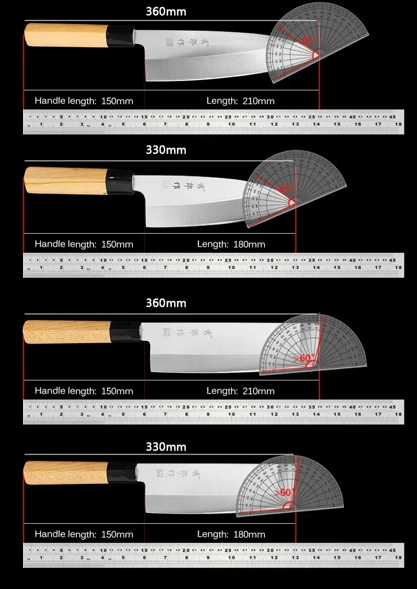 Japanese Sushi Sashimi Chef Knife Salmon Sharp Knives Meat Cutting Fish Raw Knife Cooking Right-Handle Kitchen Knife with Box