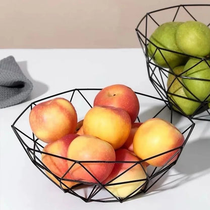 Multi-Size Iron Fruit Basket Durable Metal Wire Storage Bowl for Eggs Snacks Bread Dining Table Indoor Cosmetics Storage Basket