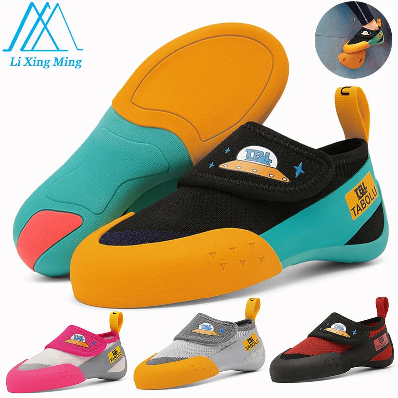 Kids Rock-Climbing Shoes Professional Outdoor Beginners Mesh Non-slip Parent-child Rock-Climbing Bouldering Training Sneakers