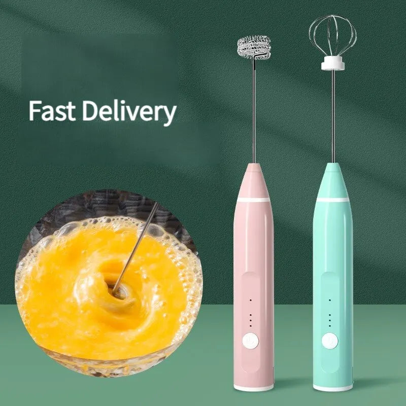 1 PCS Electric Milk Frother Portable Egg Beater USB Rechargeable Handheld Coffee Blender Milk Shaker Mixer Foamer Food Blender