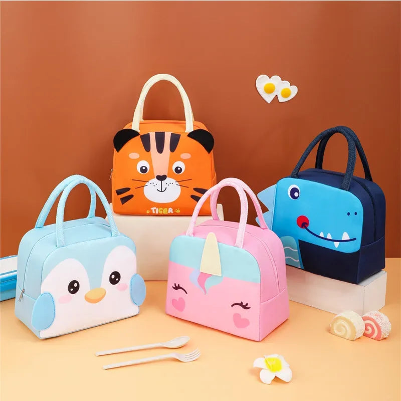 Kawaii Portable Fridge Thermal Bag Women Children's School Thermal Insulated Lunch Box Tote Food Small Cooler Bag Pouch